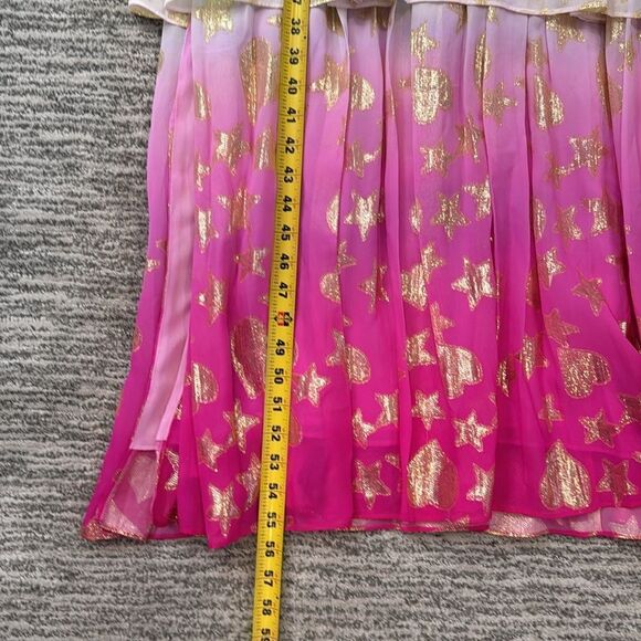 NWT LoveShackFancy VYNNE Maxi off shoulder DRESS SURFER FUSCHIA LIGHT Size: 8 - Picture 13 of 16